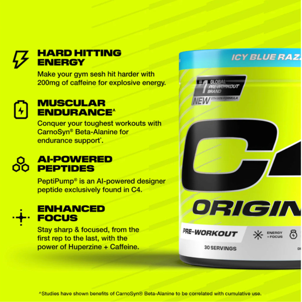 [Best Price] Cellucor C4 Original Pre-workout (30 servings) | Vegan | Halal | Jollysg.com