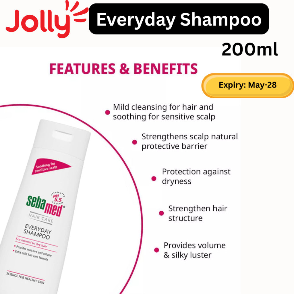 SEBAMED Anti-dandruff shampoo 1L Anti-hairloss and Everyday Shampoo 200ml | Jolly