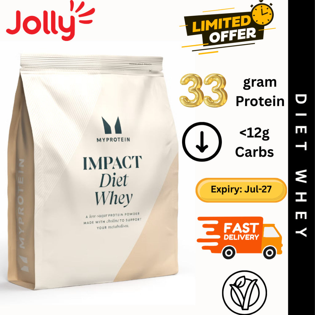 Myprotein Impact Diet Whey 1Kg | 33g Protein | Vegetarian | Loose Weight | Low Carb | Jolly
