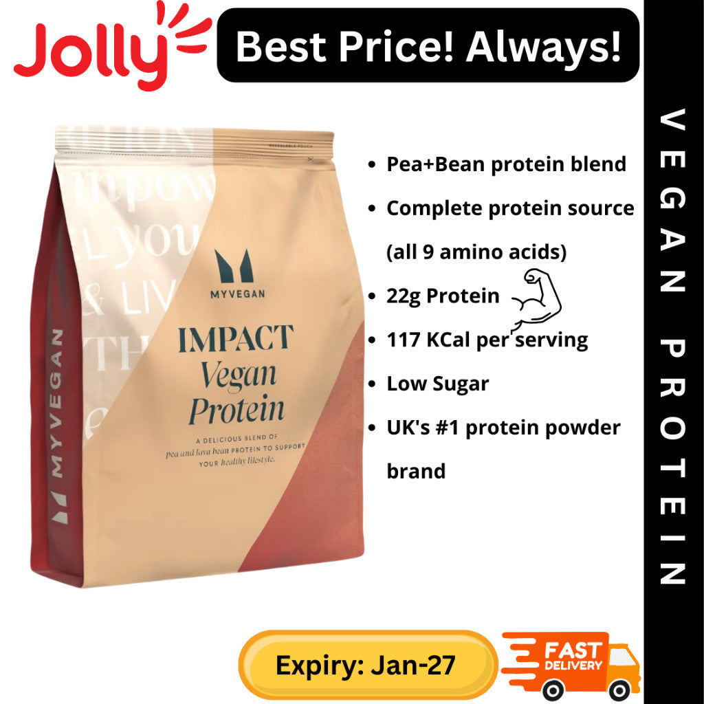 MyProtein Impact Vegan Protein, Soy / Pea Isolate / Clear Protein 1kg / 2.5 KG  | Jollysg.com