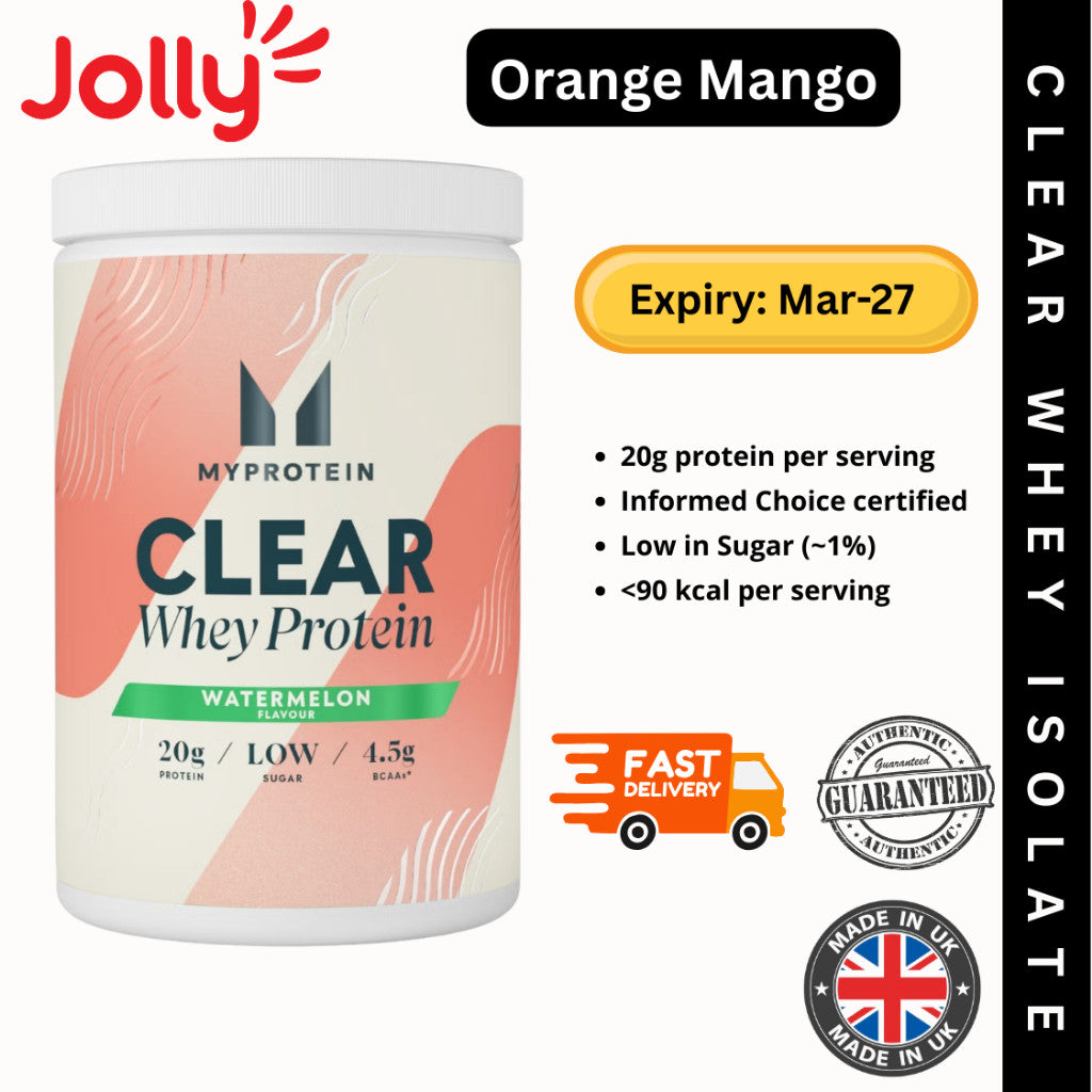 Myprotein Clear Whey Isolate Protein, Vegetarian, 20 servings, 500gm | Jolly