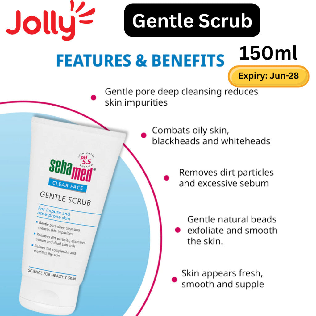 Sebamed Clear Face Care Gel 50ml and Sebamed Clear Face Gentle Scrub 150ml | Jolly